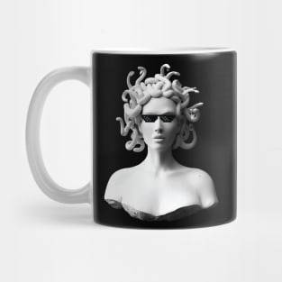 Greek Mythology Medusa Creature with Funny Deal with it Glasses Mug